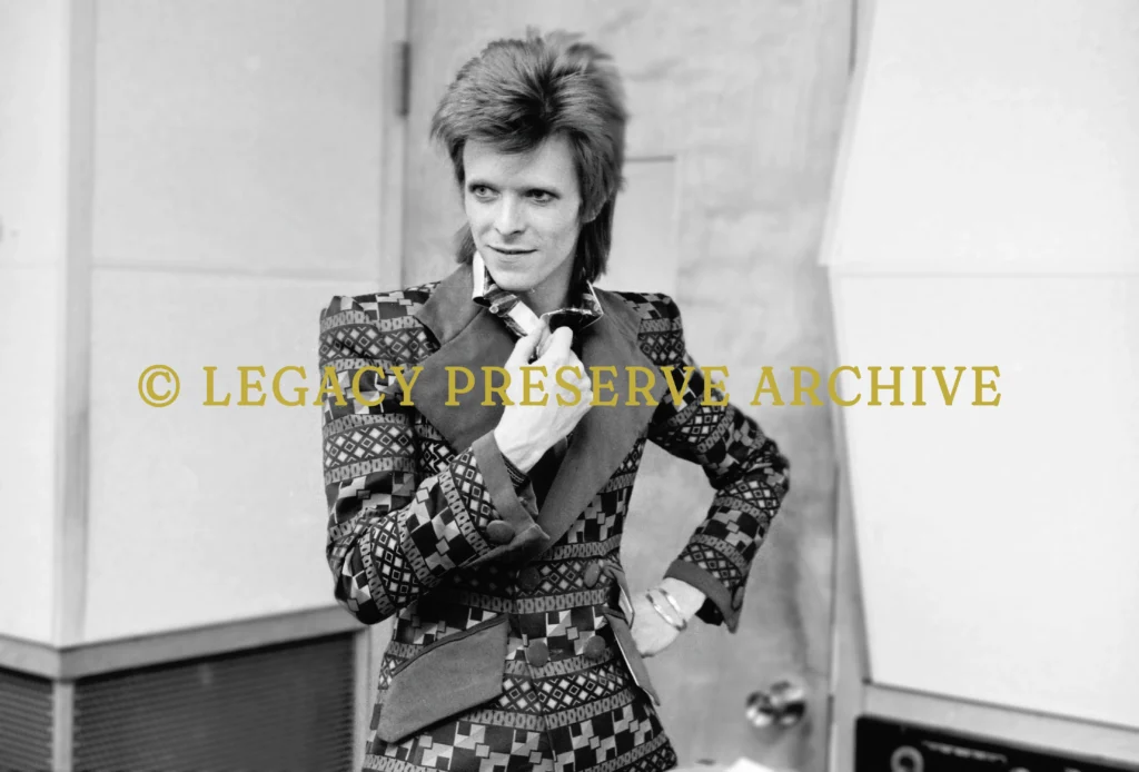 David Bowie at RCA Records Manhattan New York City 1973 photographed by David Gahr 35mm film